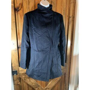 NWT Harve Benard Zip up Women's Pea coat Steel Navy size Small